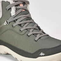 Women's Warm and Waterproof Hiking Boots - SH100 WARM - MID