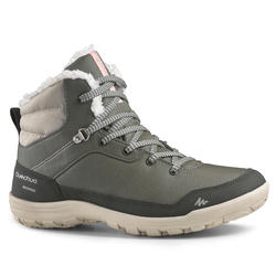 Botas de senderismo nieve mujer SH100 warm mid caqui 