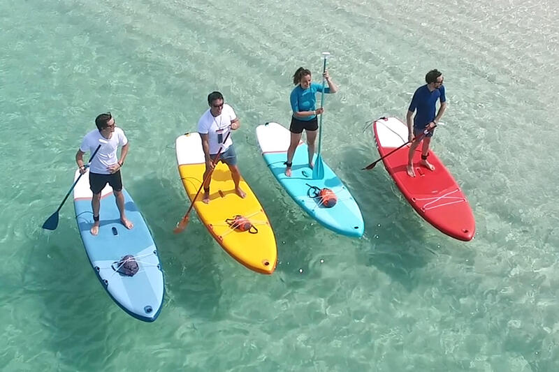 Pádlo na paddleboard 100 nastavitelné 170–220 cm 2 díly oranžové