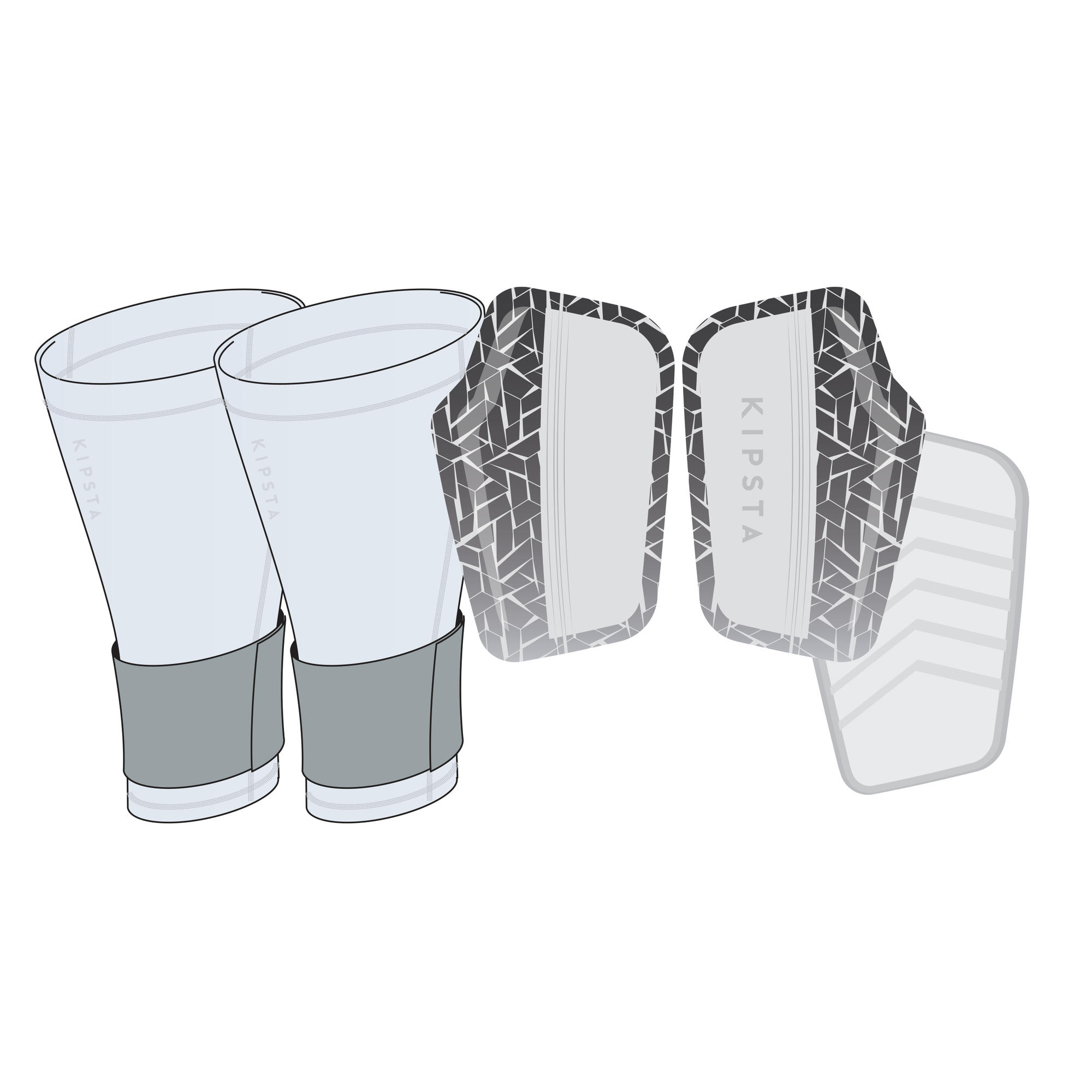 Protège-Tibias Football Gris Foncé - Mini Format Pour Jeunes Et Adultes, En EVA, 10x6cm, Léger Et Confortable