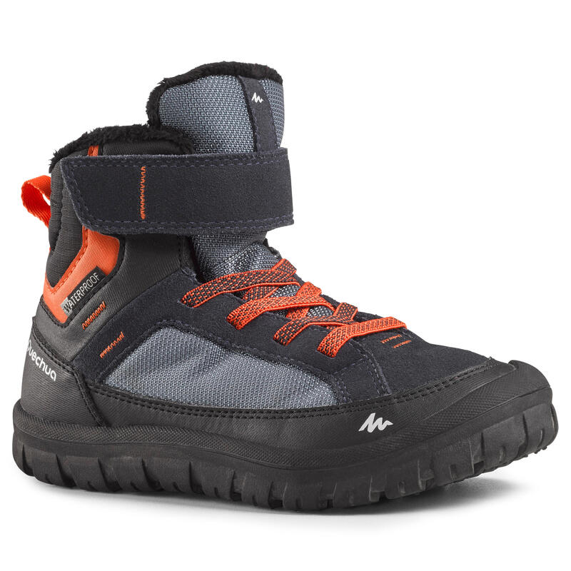 Buty turystyczne WTP - SH500 Warm zapinane na rzep - dla dzieci