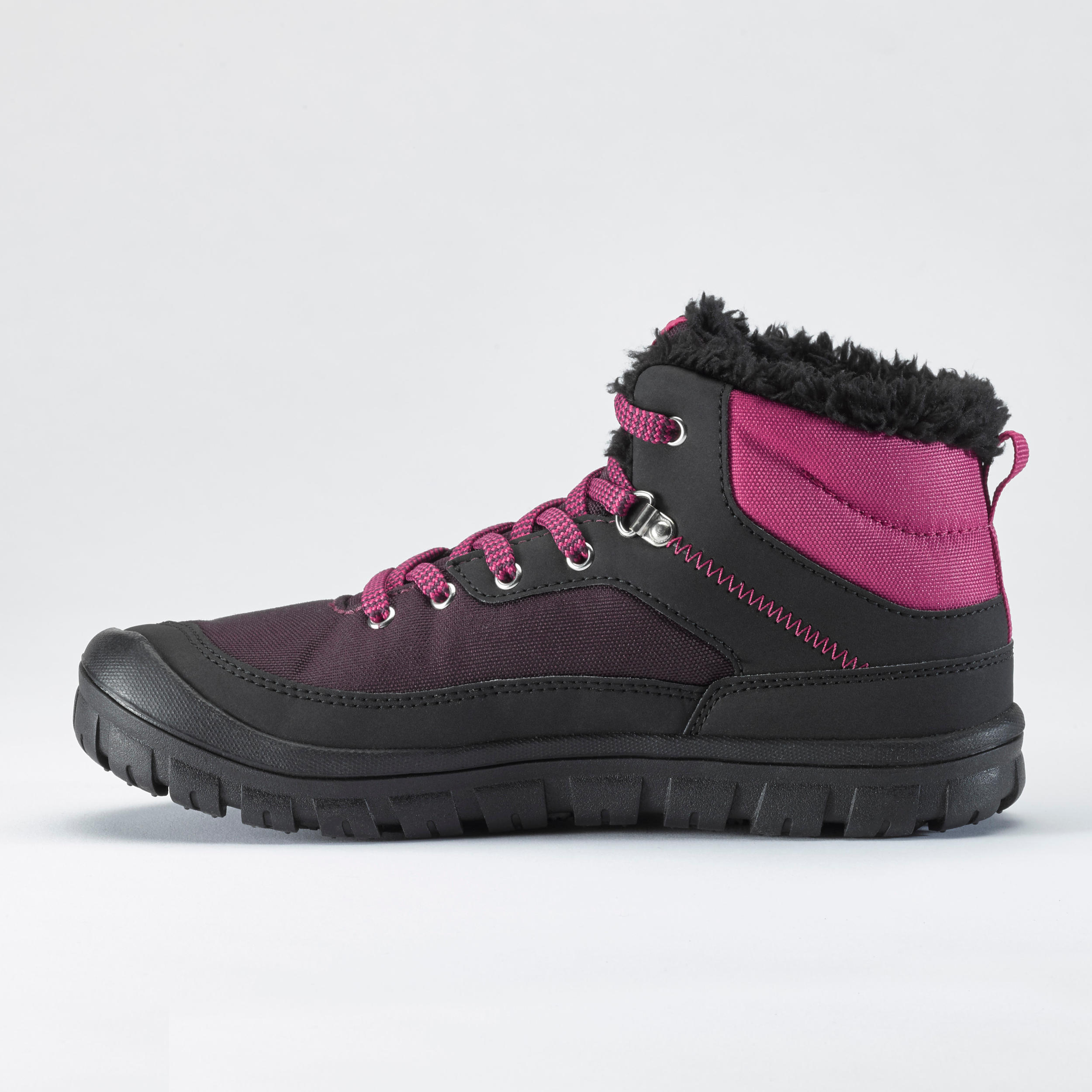 Bottes d'hiver enfant - SH100 noir/rose - QUECHUA