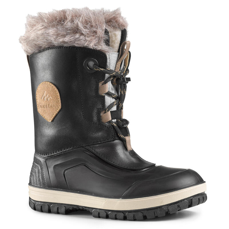 Warme waterdichte wandellaarzen voor de sneeuw kind SH500 X-Warm leer maat 30-38