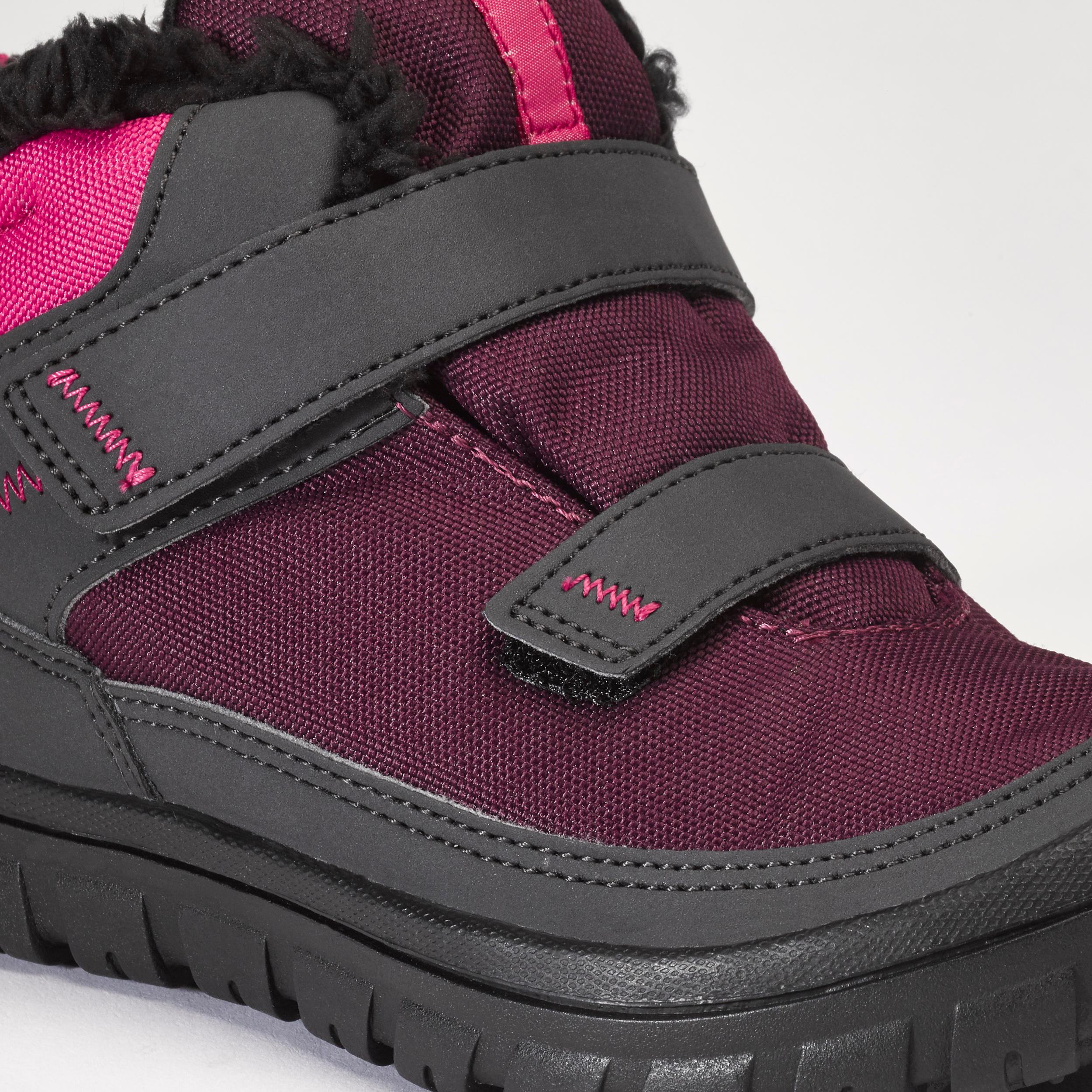 Kids' Waterproof Hiking Boots – SH 100 Plum/Pink - QUECHUA