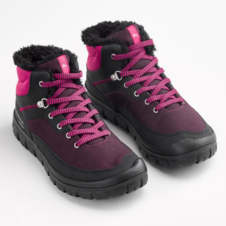 Дитячі черевики SH100 Warm для зимового туризму, середньої висоти - Рожеві