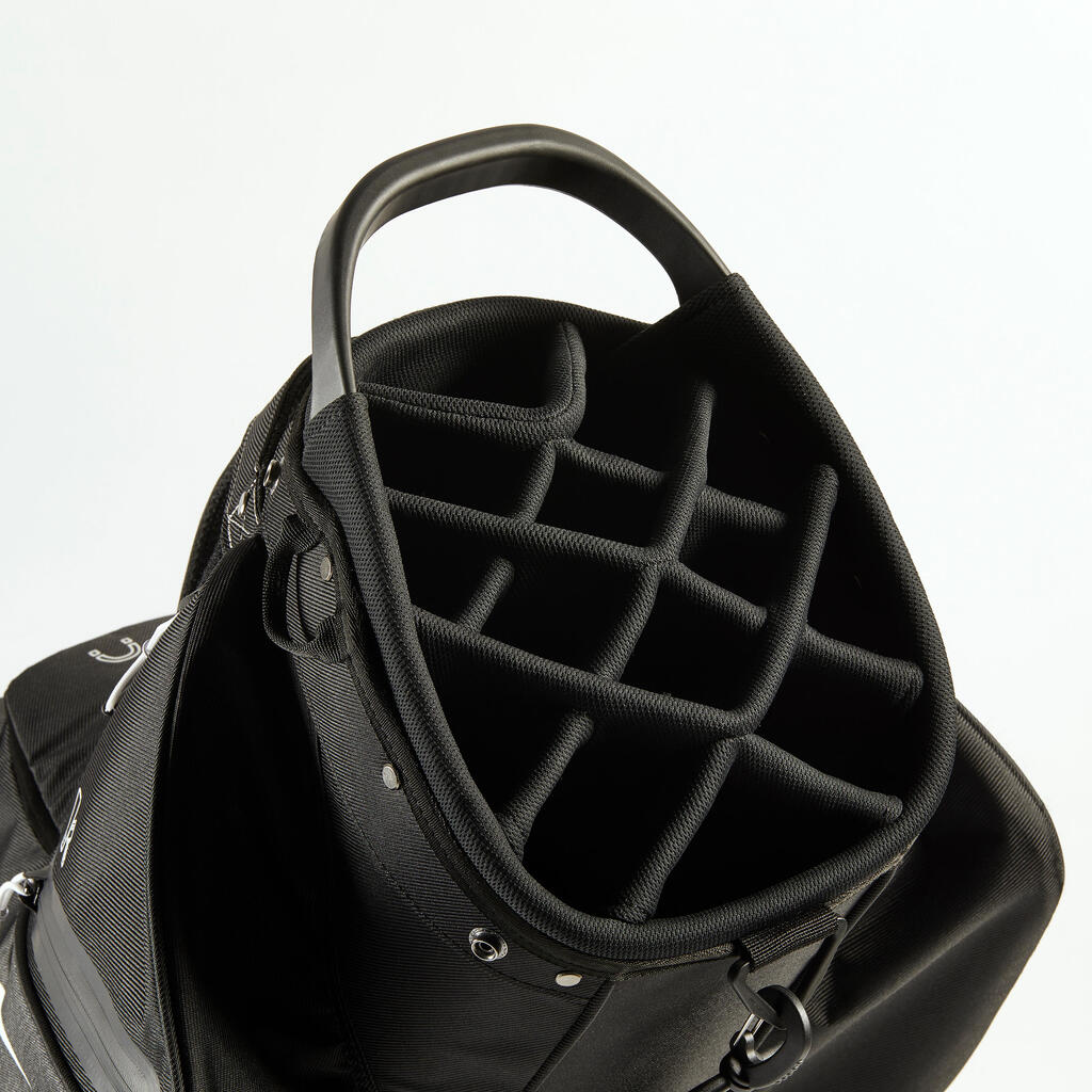Talega de golf para 14 palos - Inesis Cart negro