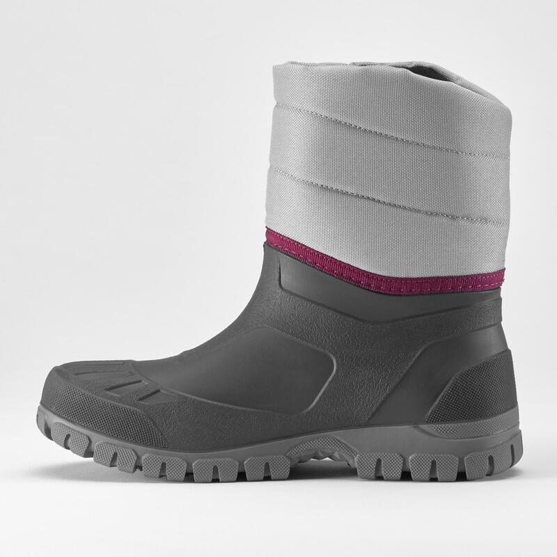 Schneestiefel Damen halbhoch warm wasserdicht Winterwandern - SH100 grau