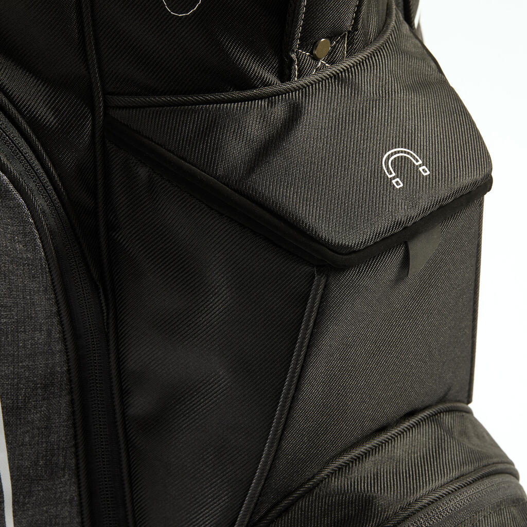 Talega de golf para 14 palos - Inesis Cart negro