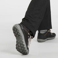 Čizme za planinarenje SH100 srednje duboke tople i vodootporne ženske - crne