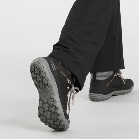 Women's Waterproof Snow Hiking Boots - Black