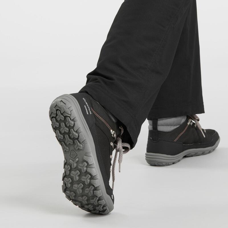 Zapatillas cálidas impermeables de senderismo - SH100 MID - Mujer