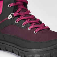 Kids’ Warm, Waterproof Lace-up Hiking Boots SH100 Warm Size 1 - 5.5
