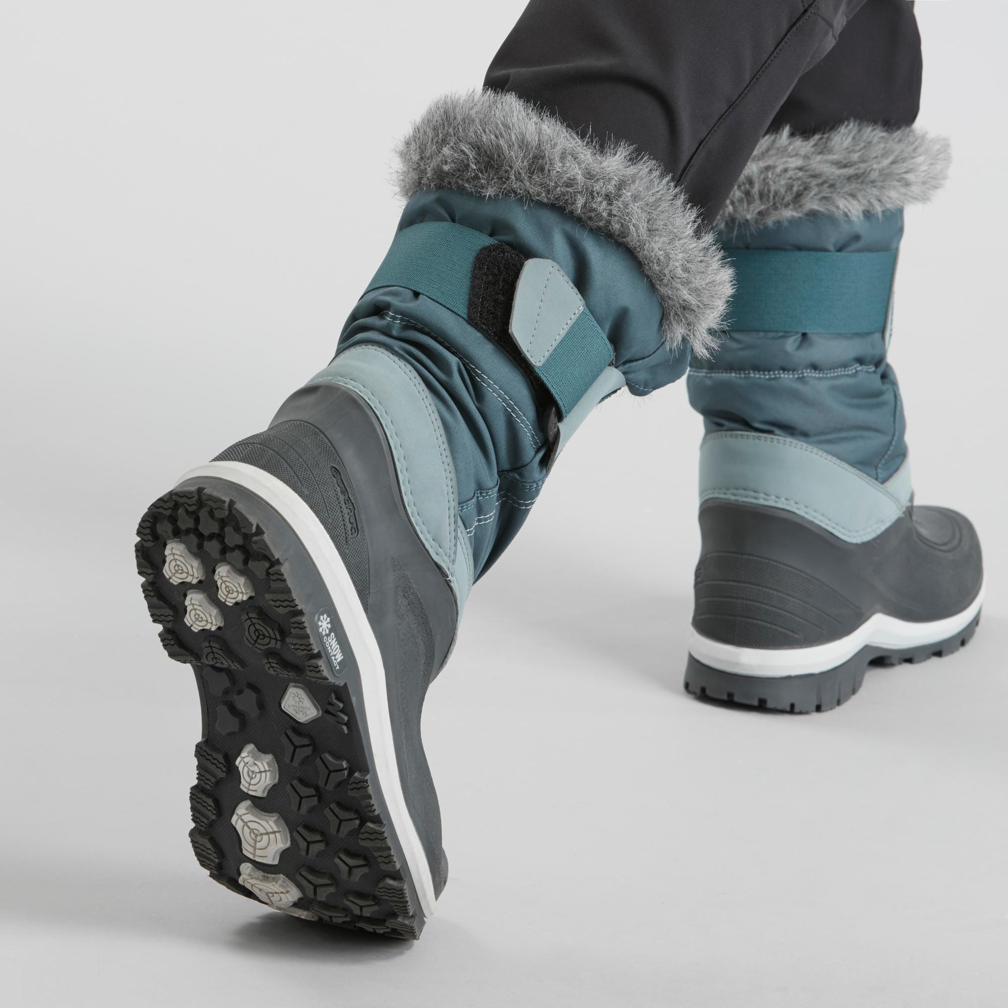 Doposci caldi e impermeabili donna SH500 X-WARM tinta ghiaccio QUECHUA |  DECATHLON