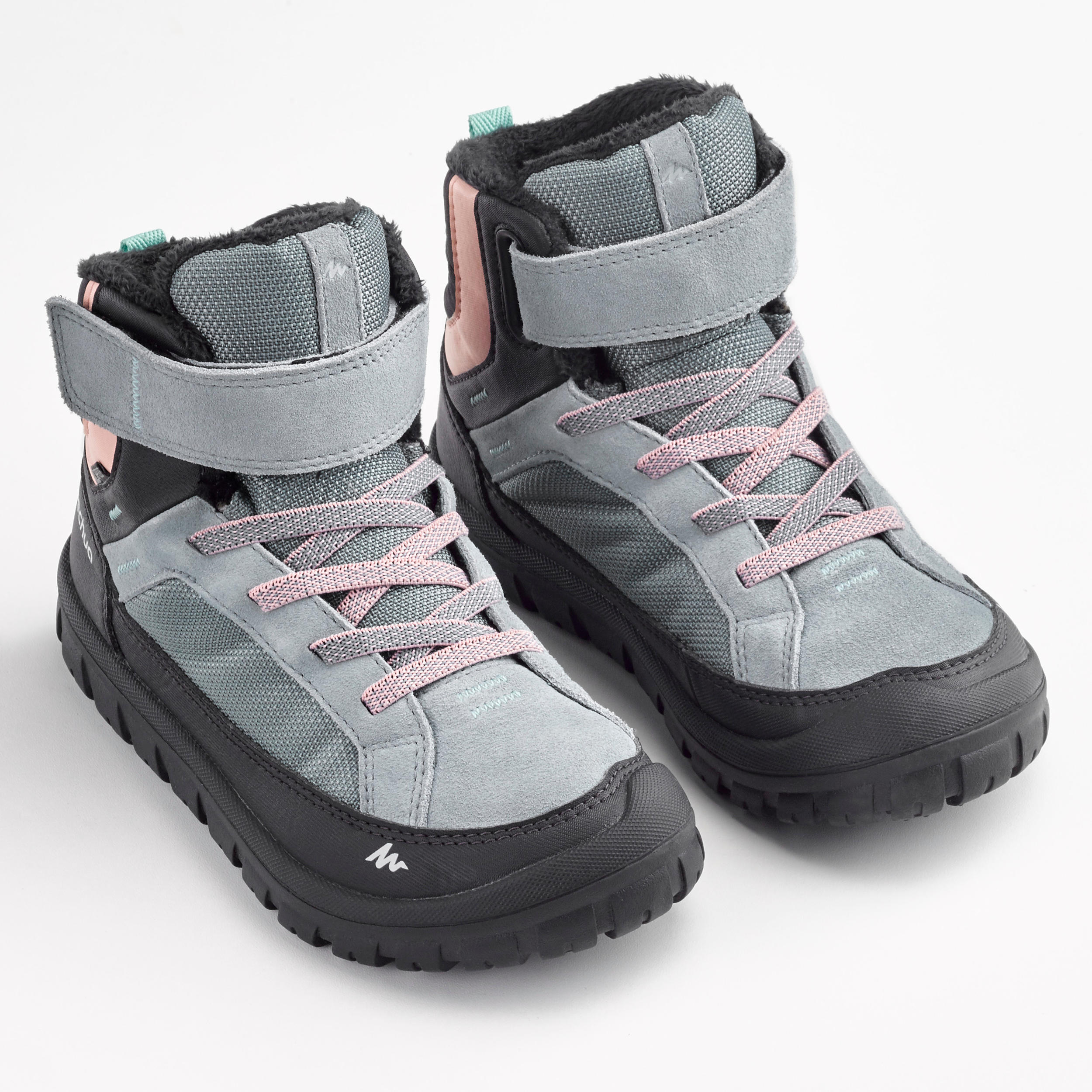 Kids’ Warm Waterproof Hiking Boots SH500 Warm Riptab Size 10 - 13.5 2/5