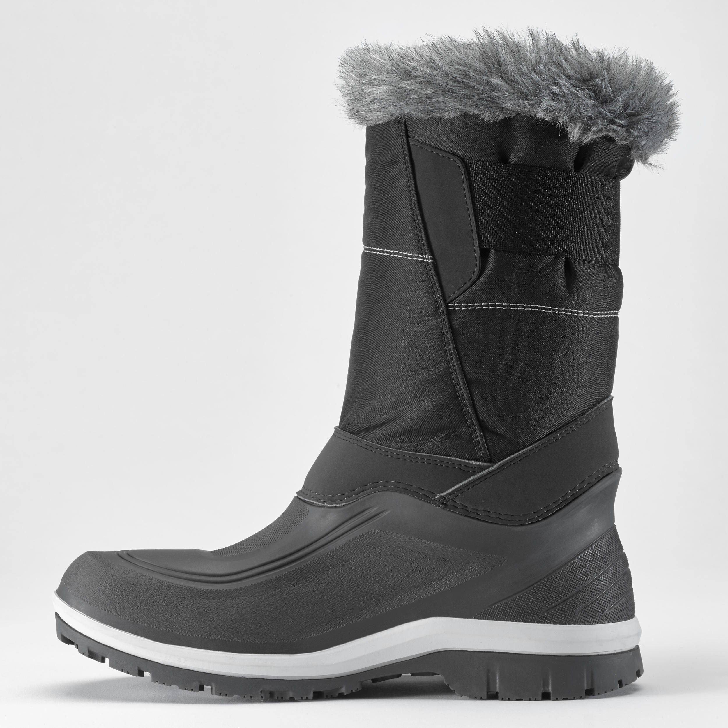 BOTAS DE NIEVE MUJER SH500 X-WARM NEGRO - Decathlon