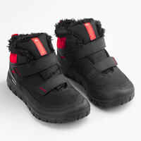 Botas de nieve y apreski impermeables velcro Niños 24 a 32 Quechua SH100 Warm