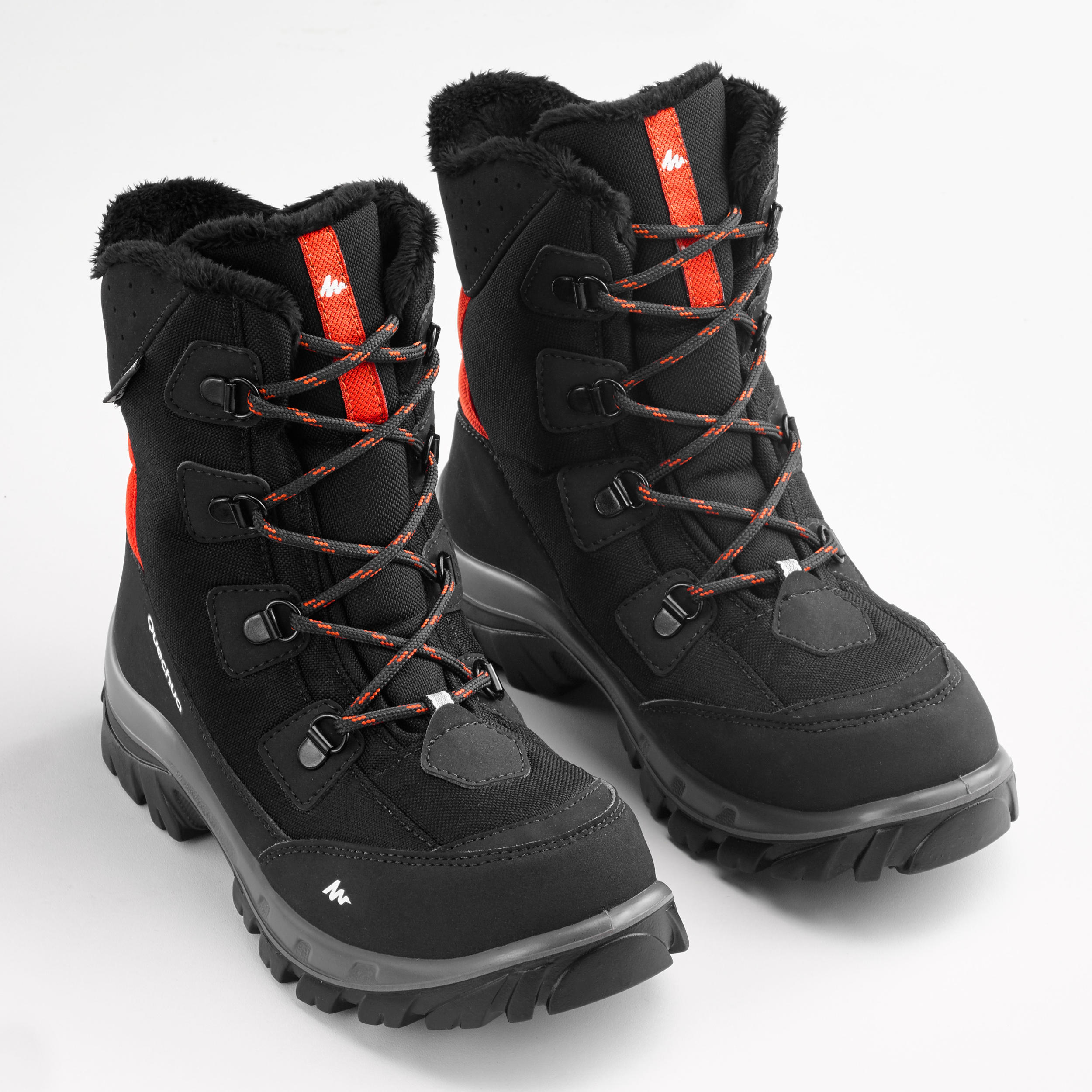 KIDS' WARM WATERPROOF HIKING BOOTS - SH500 WARM HIGH LACES - SIZE 11.5C - 5 2/5