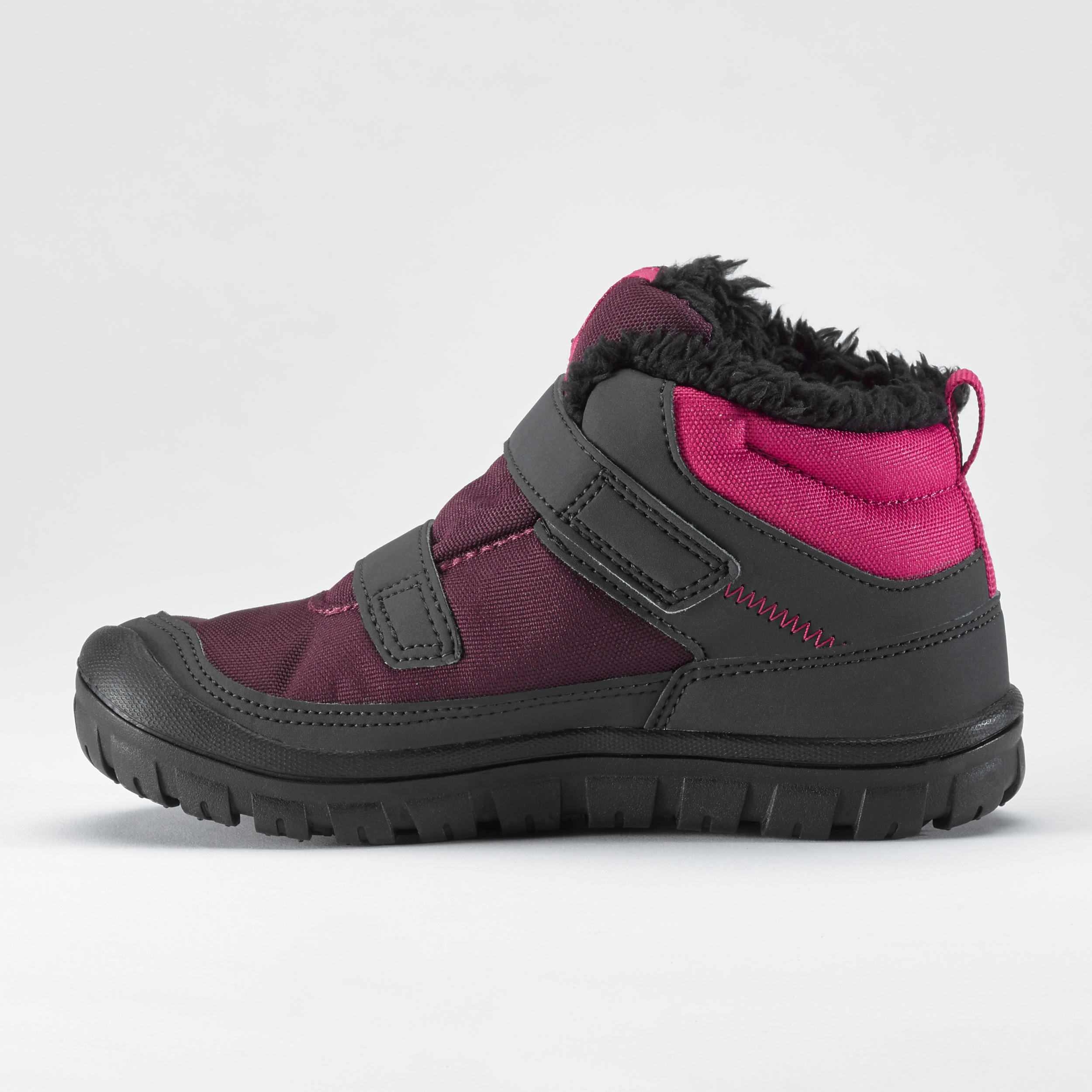 Kids' Waterproof Hiking Boots – SH 100 Plum/Pink - QUECHUA