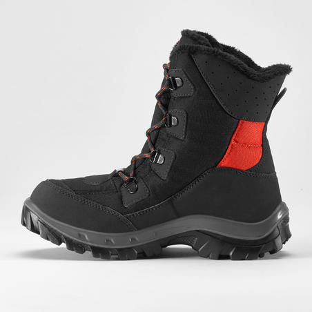 Дитячі черевики SH500 Warm High для зимового туризму - Чорні