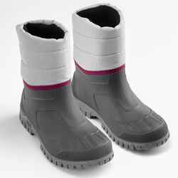 Γυναικείες ζεστές μπότες πεζοπορίας στο χιόνι SH100 - Γκρι