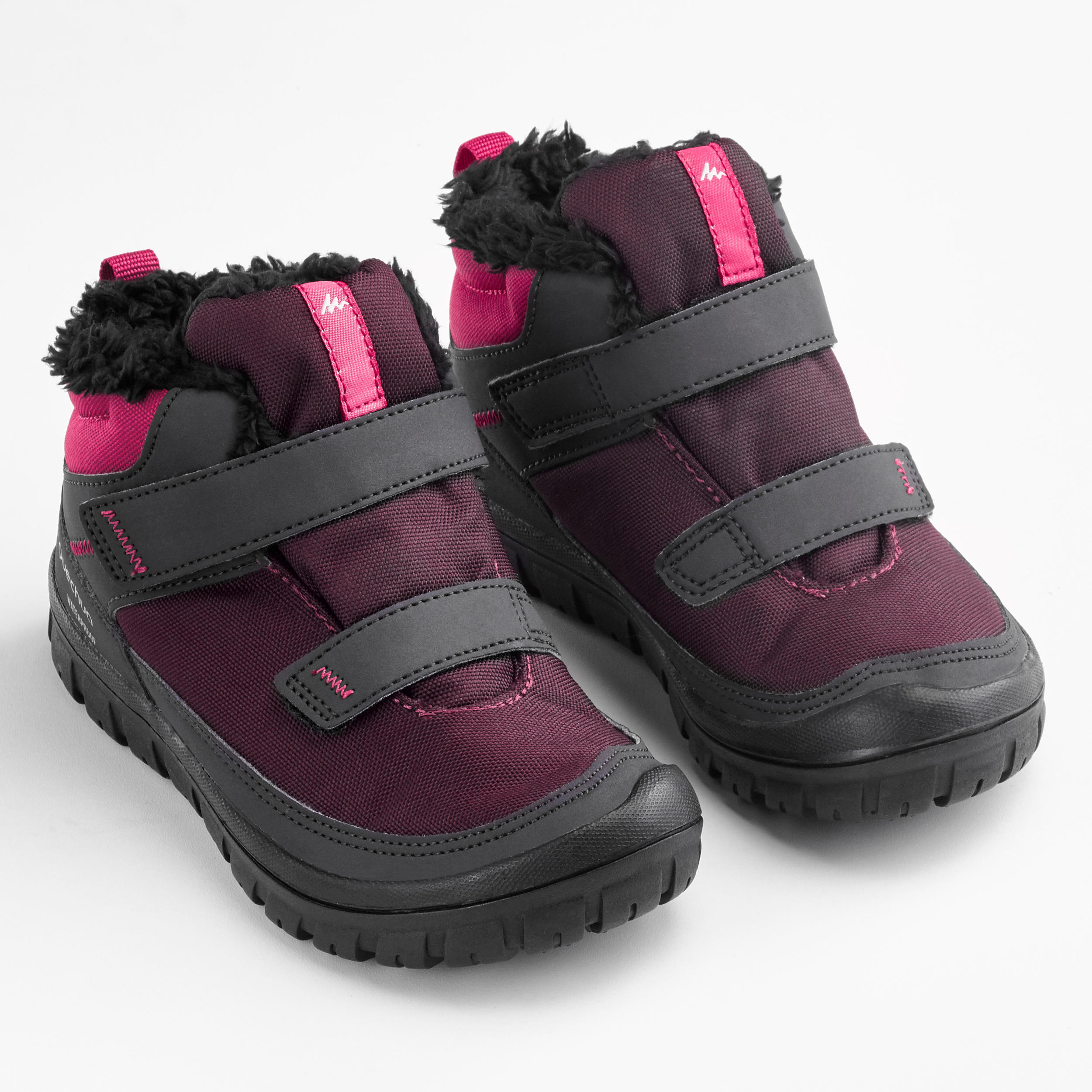 Bottes d'hiver  enfant - SH 100 noir/rose - QUECHUA