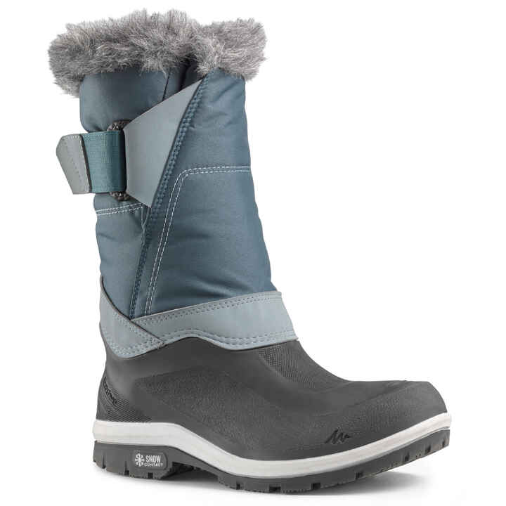 Schneestiefel Winterwandern SH500 X-Warm wasserdicht hoch Damen schwarz