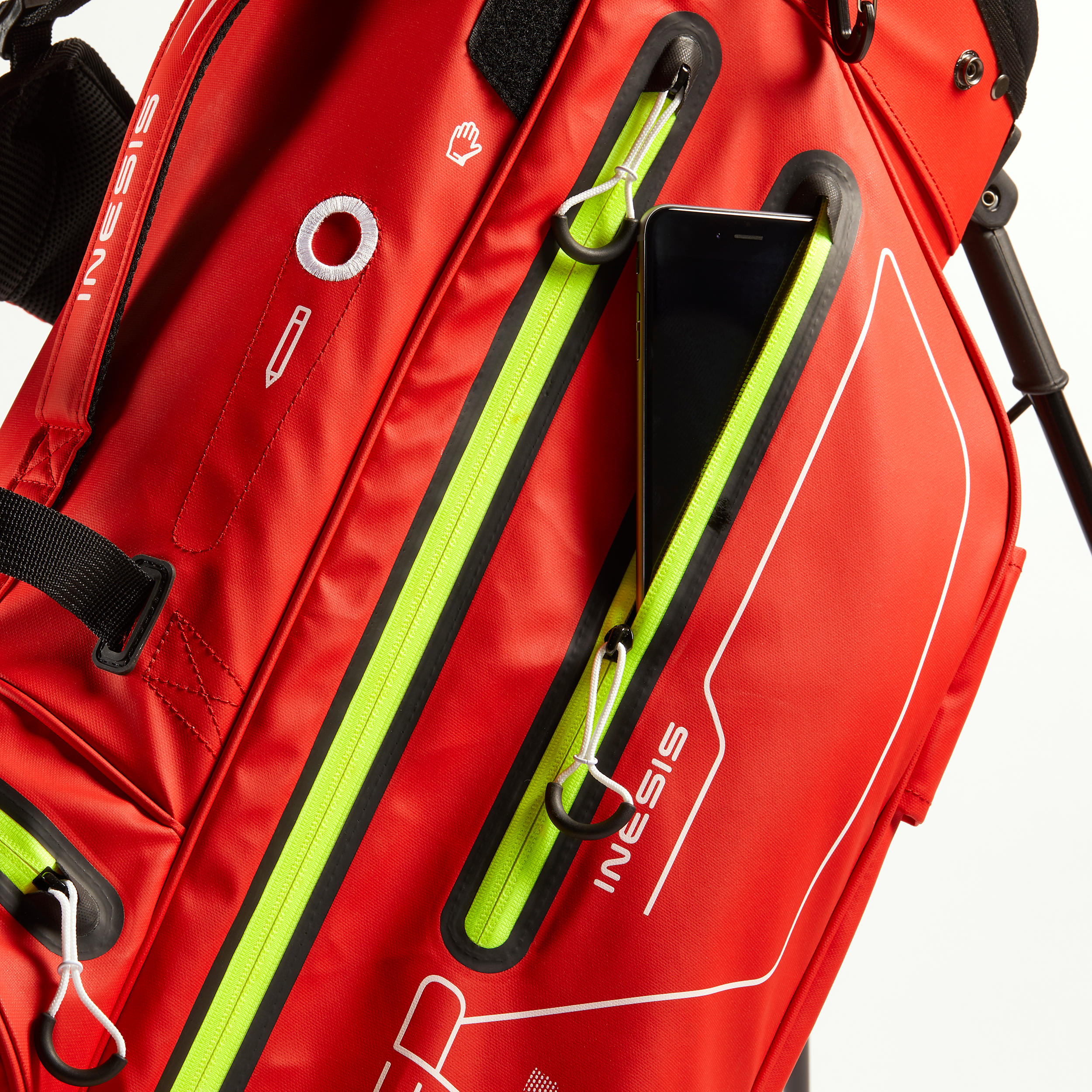 GOLF STAND BAG WATERPROOF – INESIS LIGHT RED 4/10