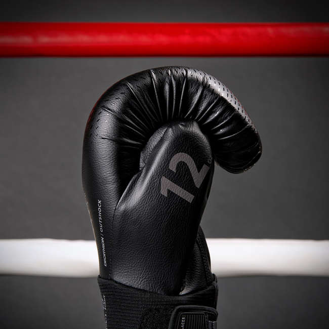 OUTSHOCK Sparring Boxing Gloves 900 Black Decathlon