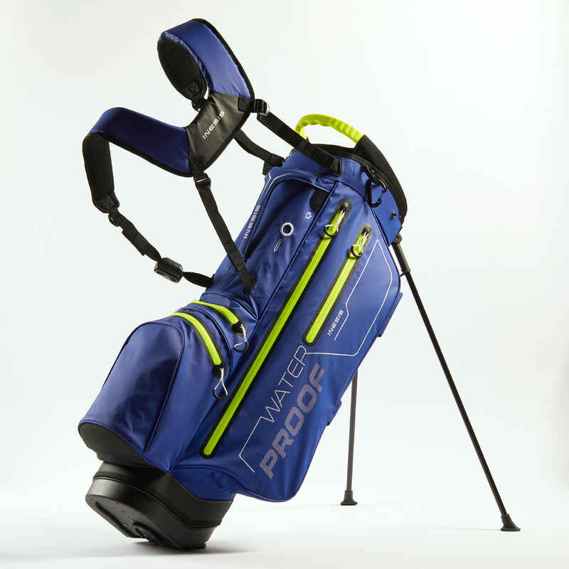 WATERPROOF GOLF STAND BAG - BLUE/YELLOW