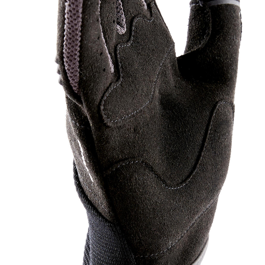 Kids' Long Cycling Gloves - Black/Grey