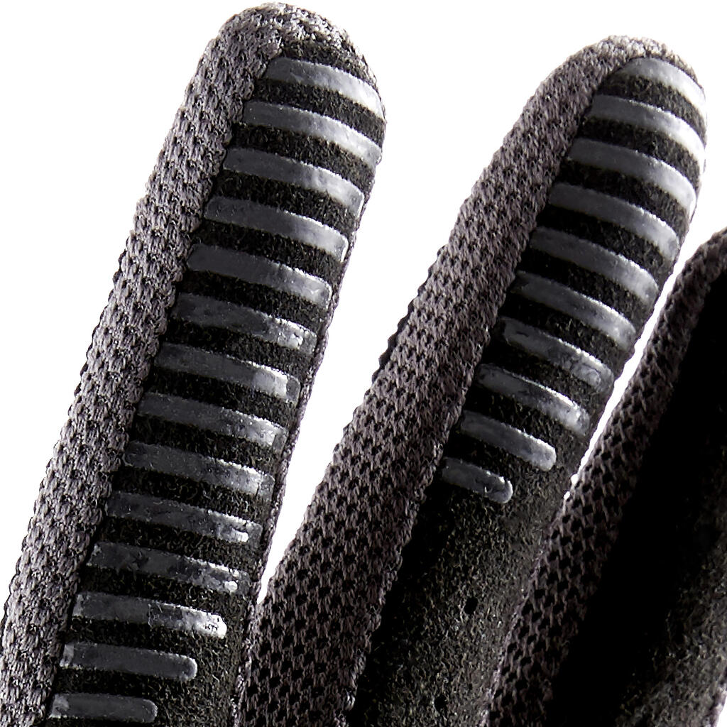 Detské dlhé cyklistické rukavice čierno-sivé