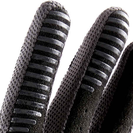 Kids' Long Cycling Gloves - Black/Grey