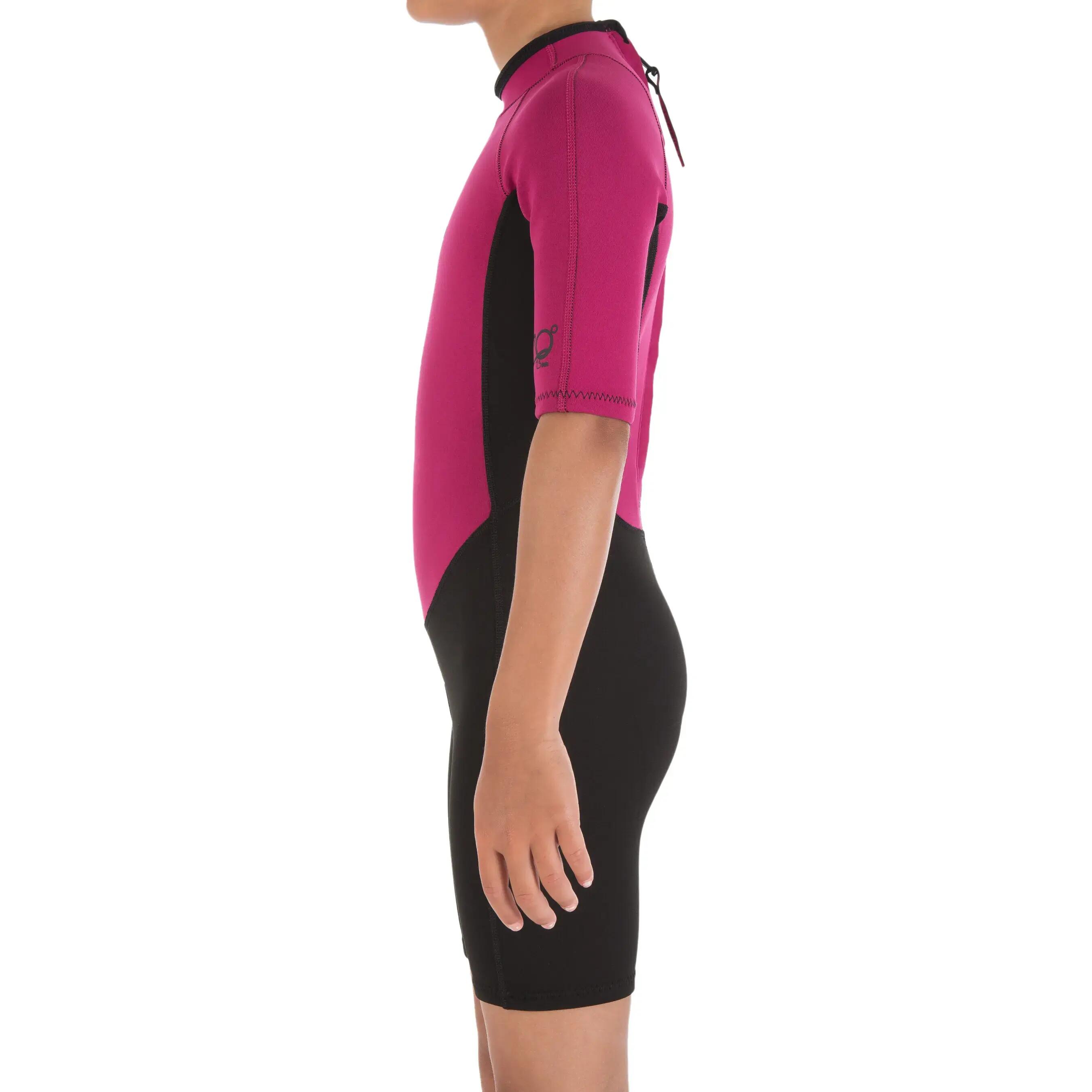 100 Children's Neoprene Shorty Surfing Wetsuit - Purple 12/13