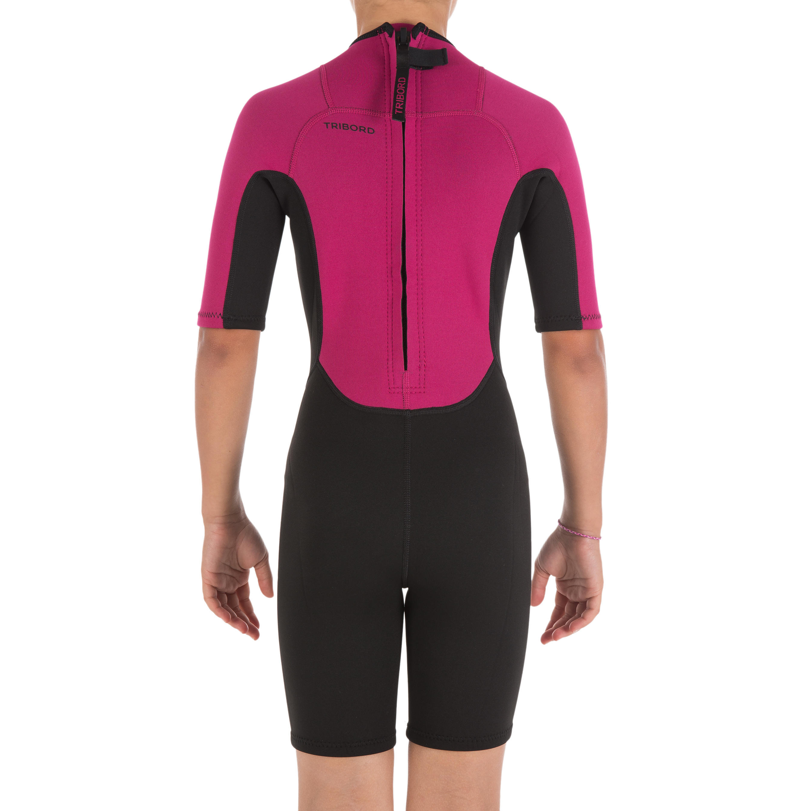 100 Children's Neoprene Shorty Surfing Wetsuit - Purple 4/13