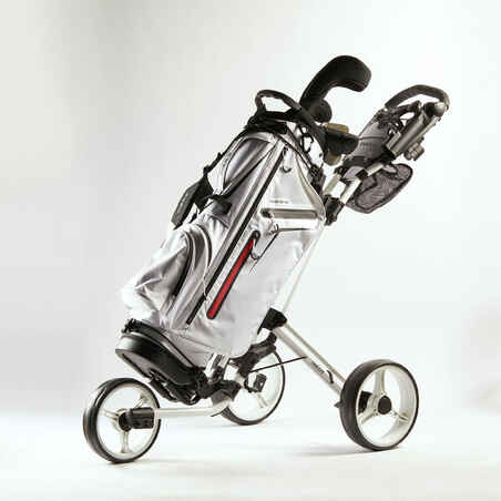 3-WHEEL COMPACT GOLF TROLLEY - INESIS 900 WHITE