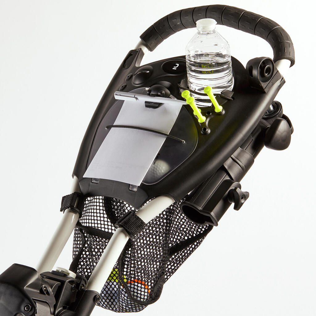 Carrito de golf plegable de 3 ruedas - Inesis 900 negro