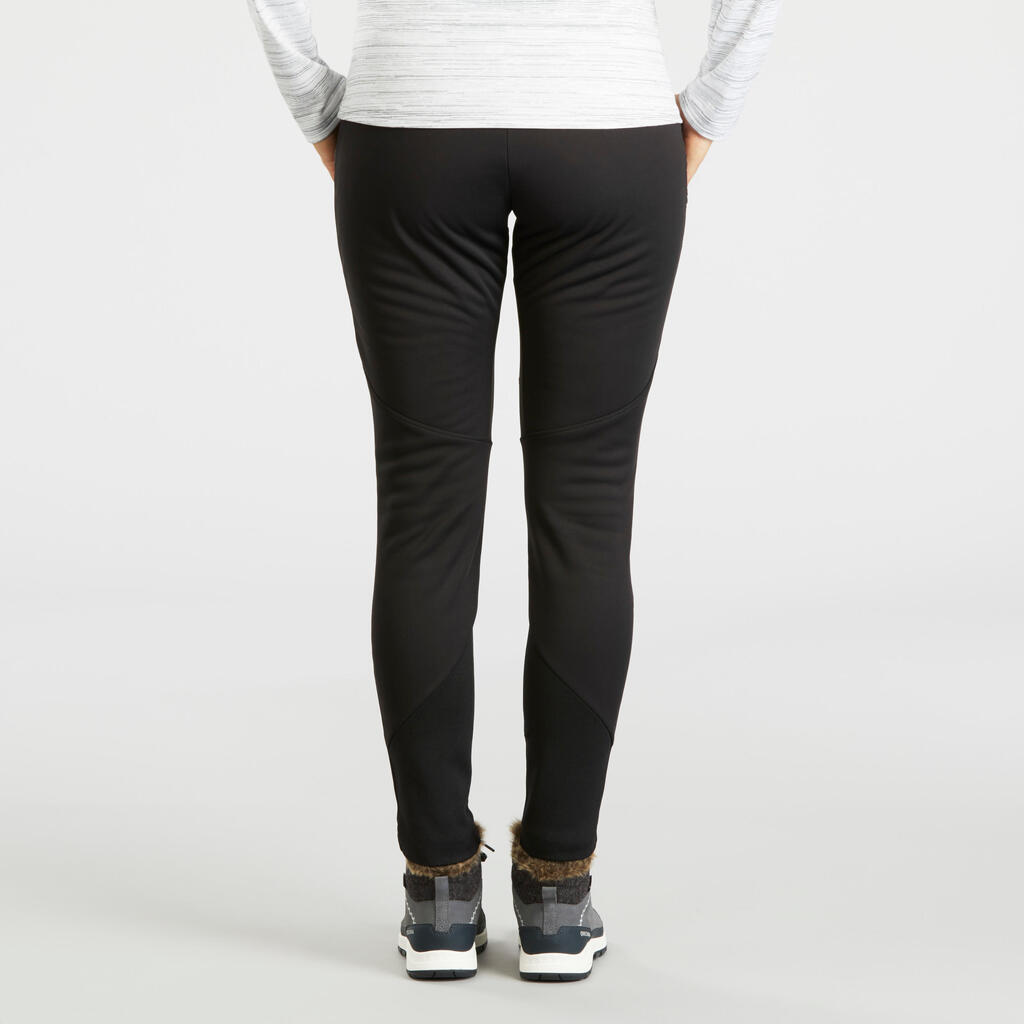 Women's warm water-repellent hiking leggings - SH500 MOUNTAIN