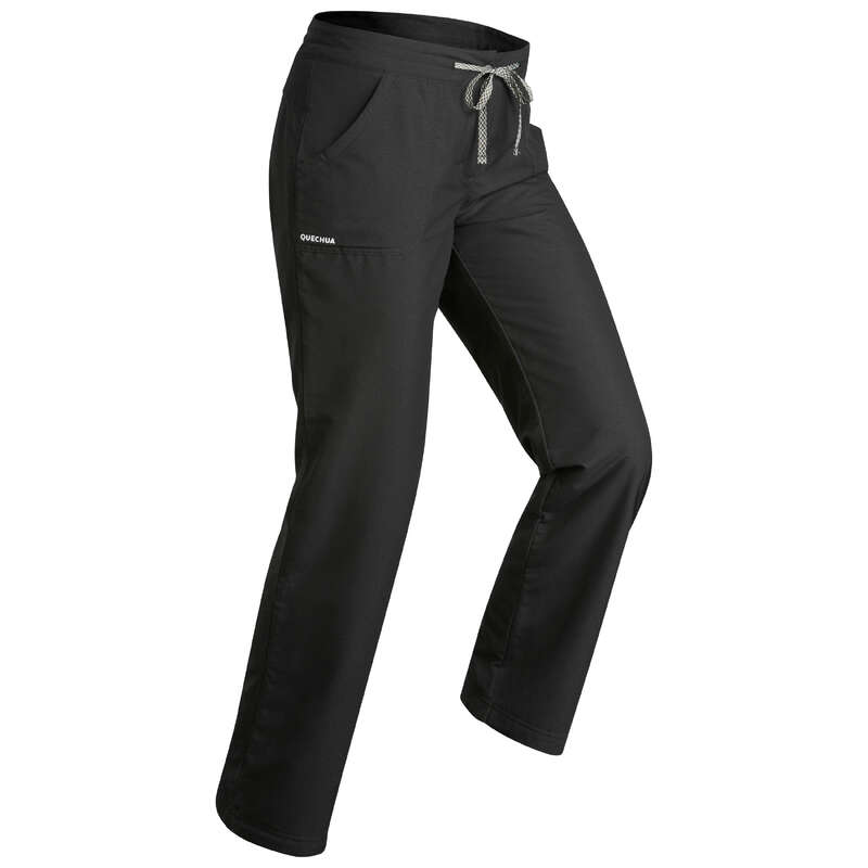 WOMEN SNOW HIKING WARM PANTS & FLEECES Hiking - W TROUS SH100 ULTRA-WARM-BLACK QUECHUA - Hiking Clothes