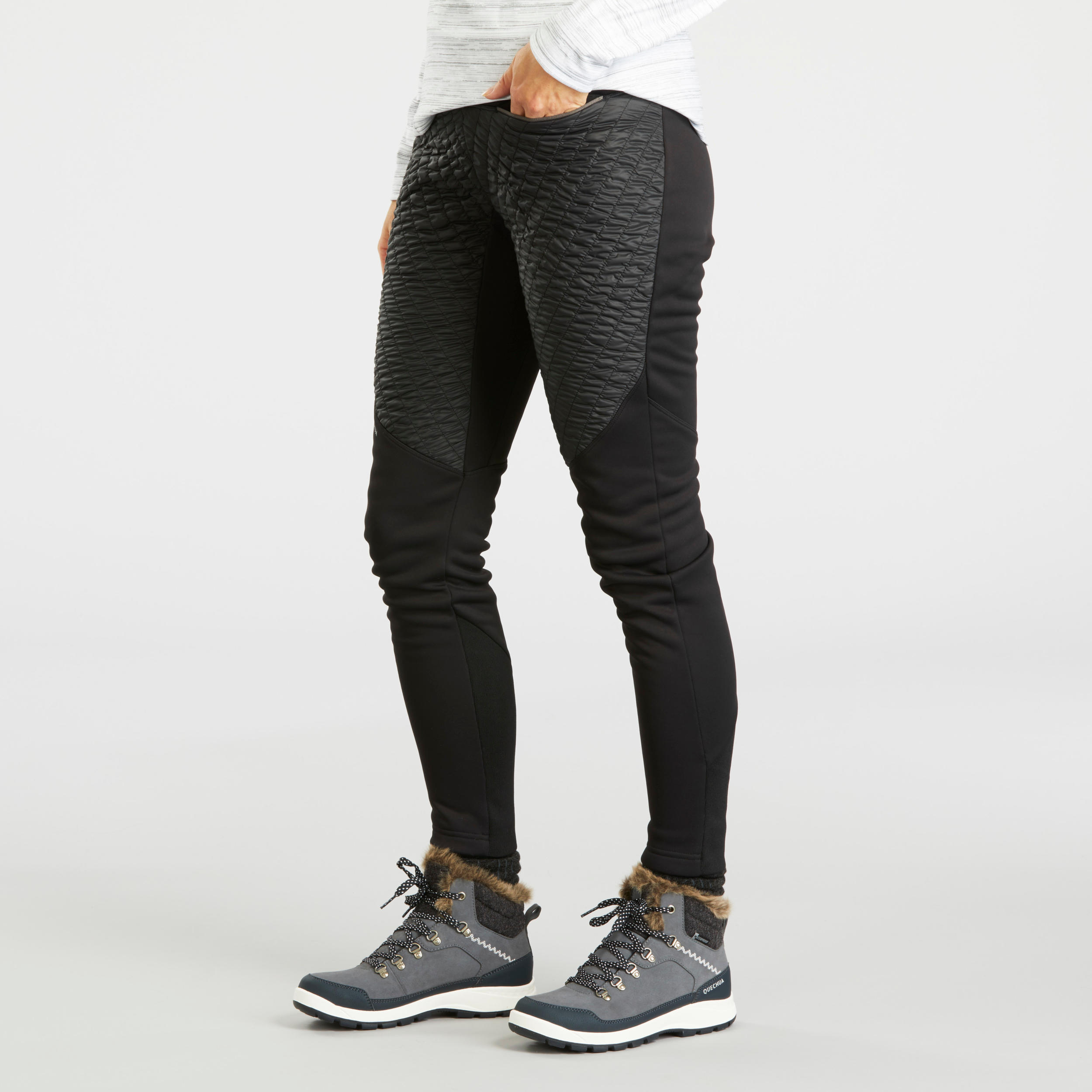 Leggings c lidos perlantes de senderismo SH500 MOUNTAIN mujer