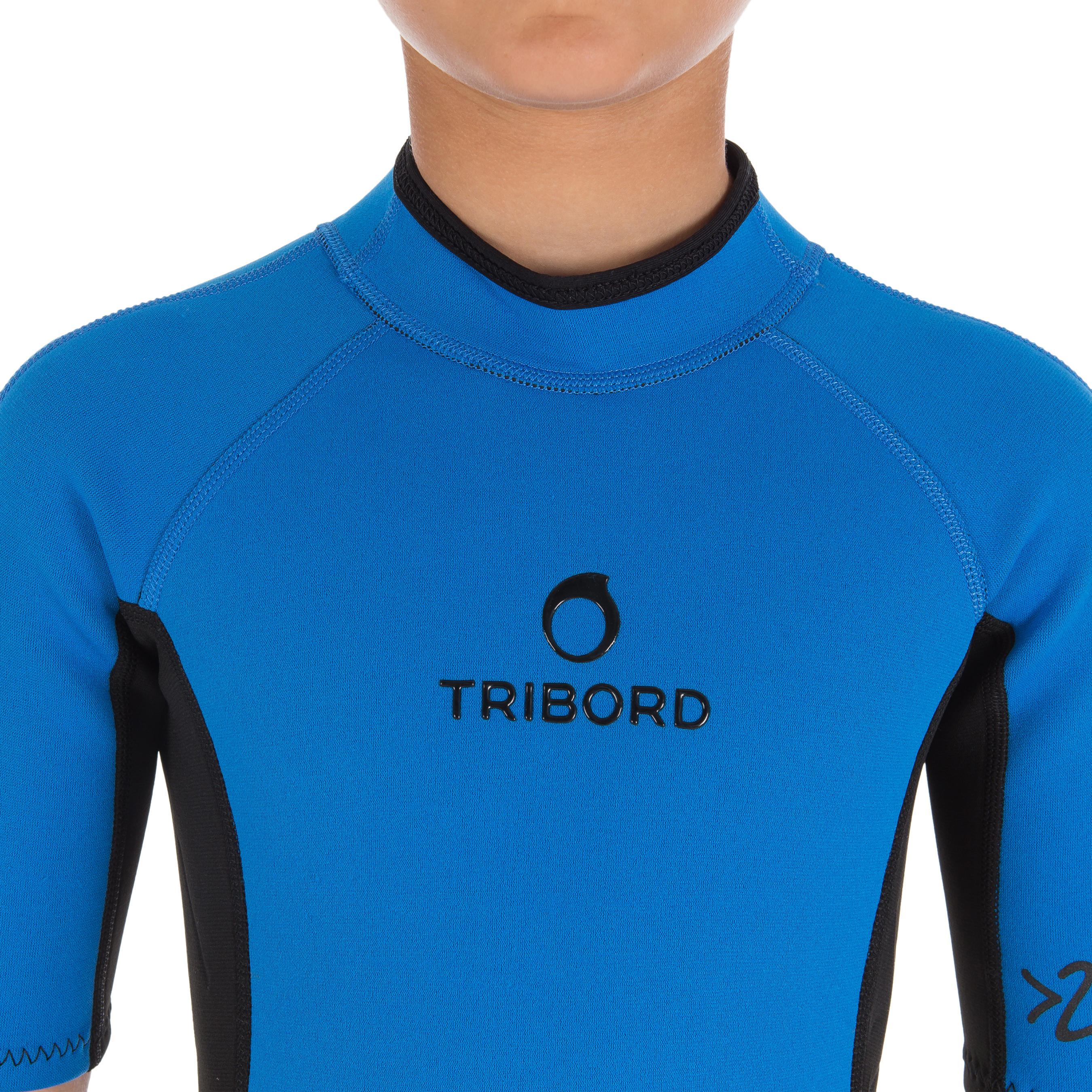 100 Children's Neoprene Shorty Surfing Wetsuit - Blue 5/13