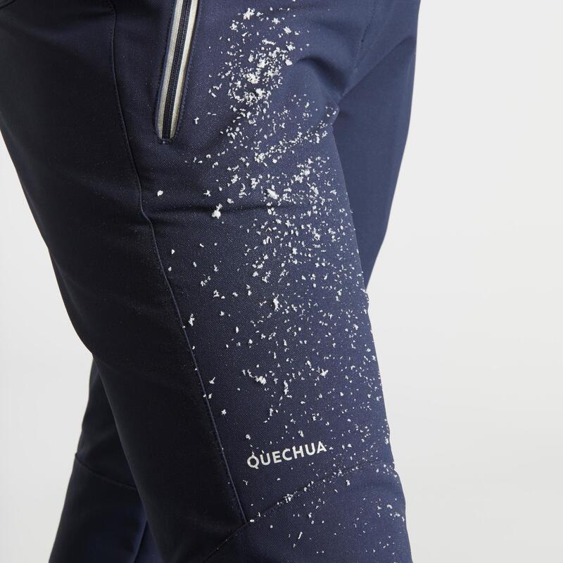 Pantalon călduros hidrofob Iarnă/ drumeţie pe zăpadă SH900 Warm Albastru Damă