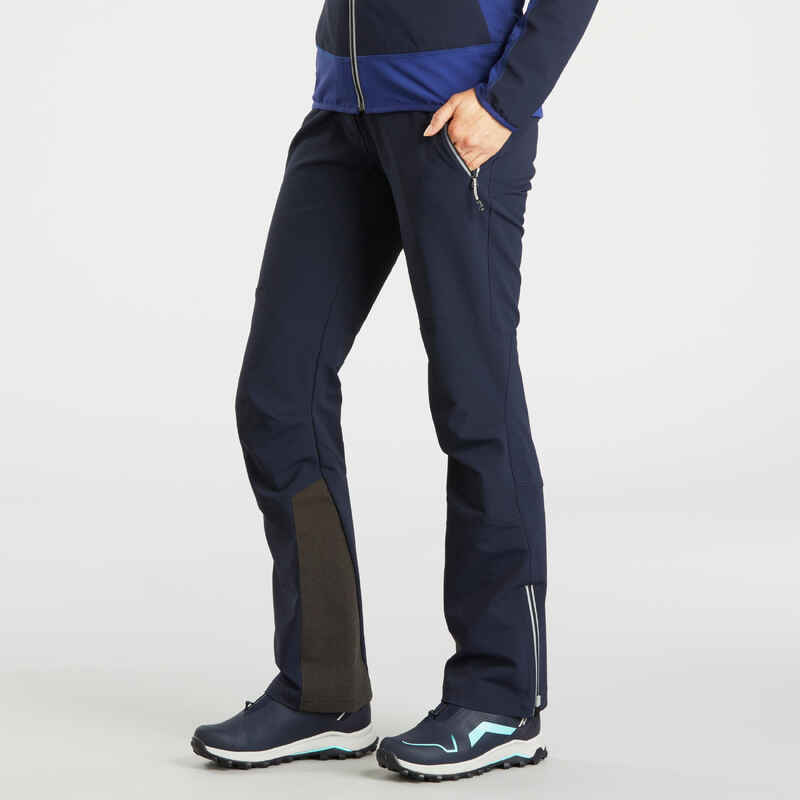 Softshellhose Damen Winterwandern - SH900 Warm Wasserabweisend blau
