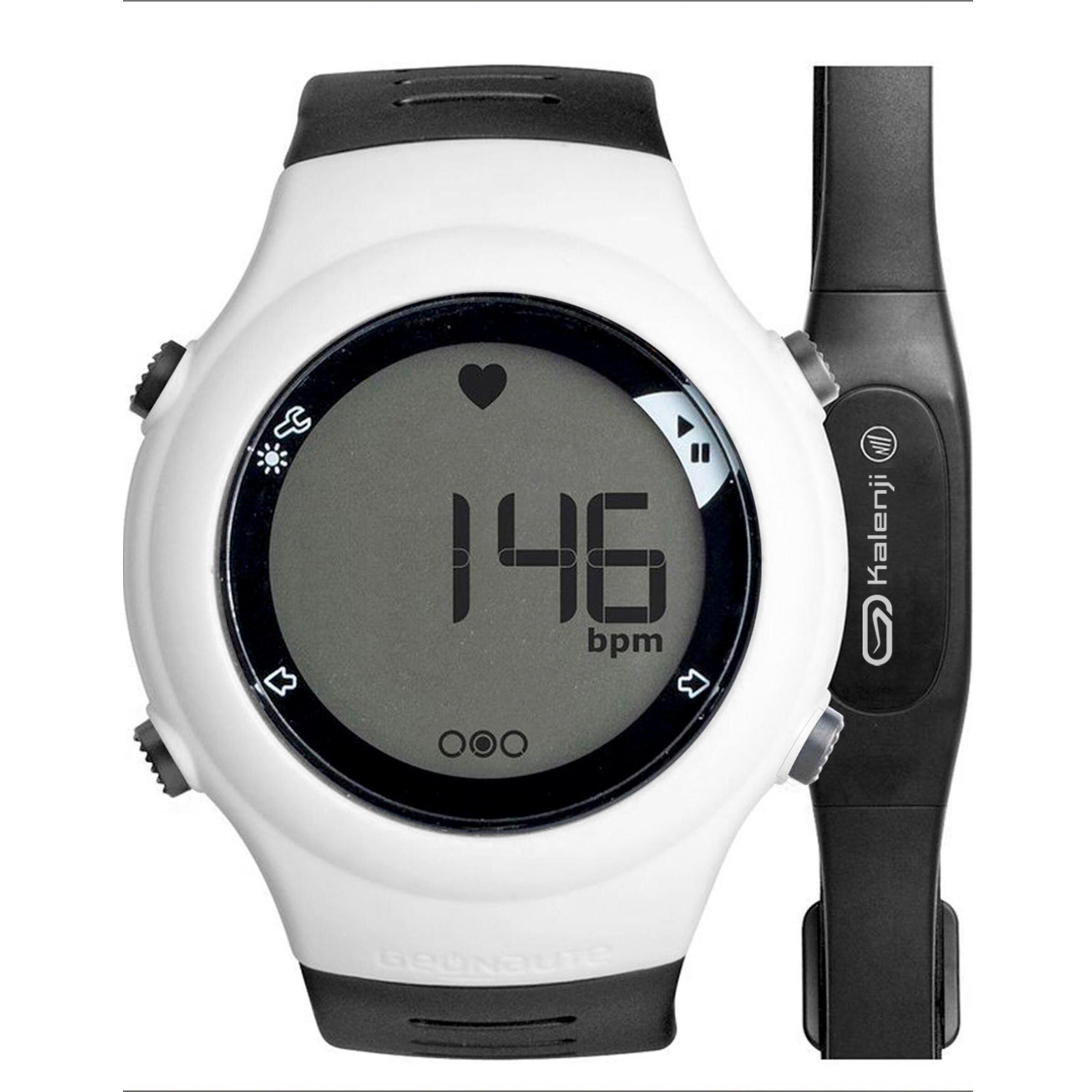 KALENJI ONRHYTHM 110 running heart rate monitor watch white