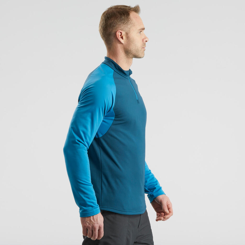 Men's hiking long-sleeved warm T-shirt - SH100