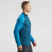 Men's hiking long-sleeved warm T-shirt - SH100