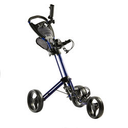 CHARIOT de GOLF 3 ROUES COMPACT BLEU
