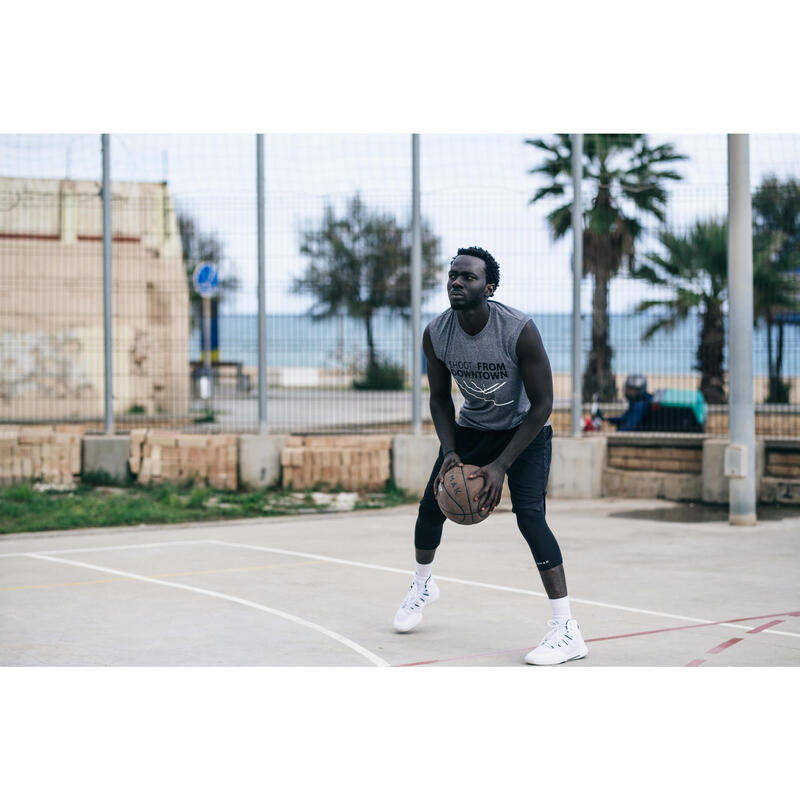 Basketbalové ponožky středně vysoké bílé 2 páry 