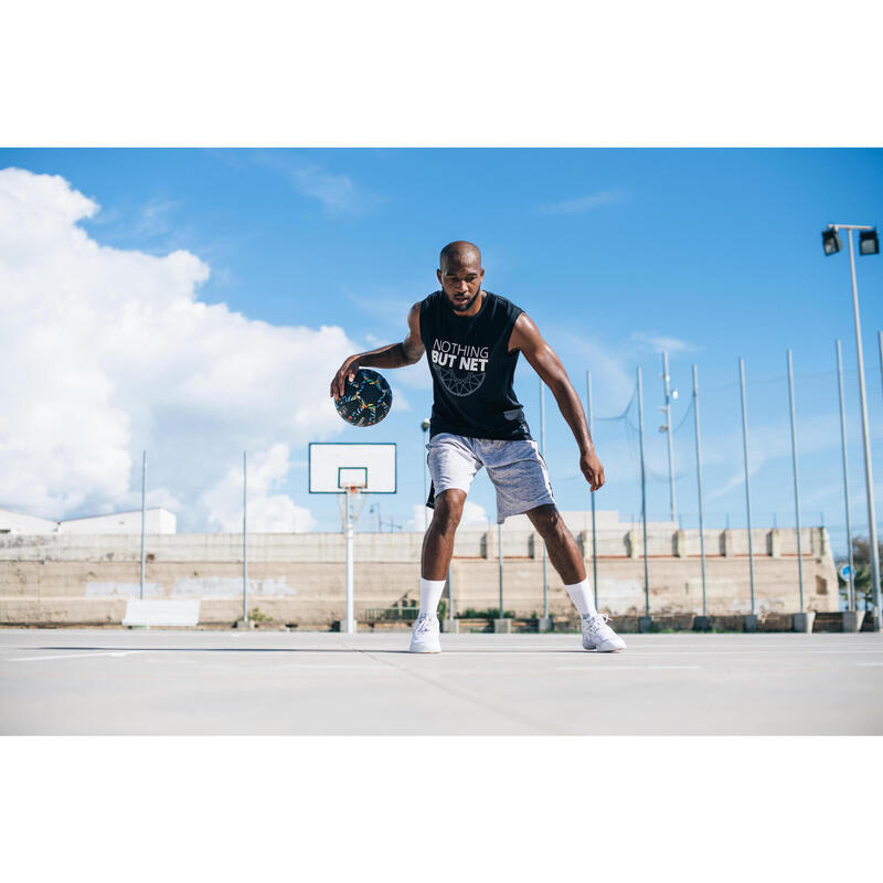 CHAUSSETTES DE BASKETBALL MID LOT DE 2 HOMME/FEMME - SO500 BLANC