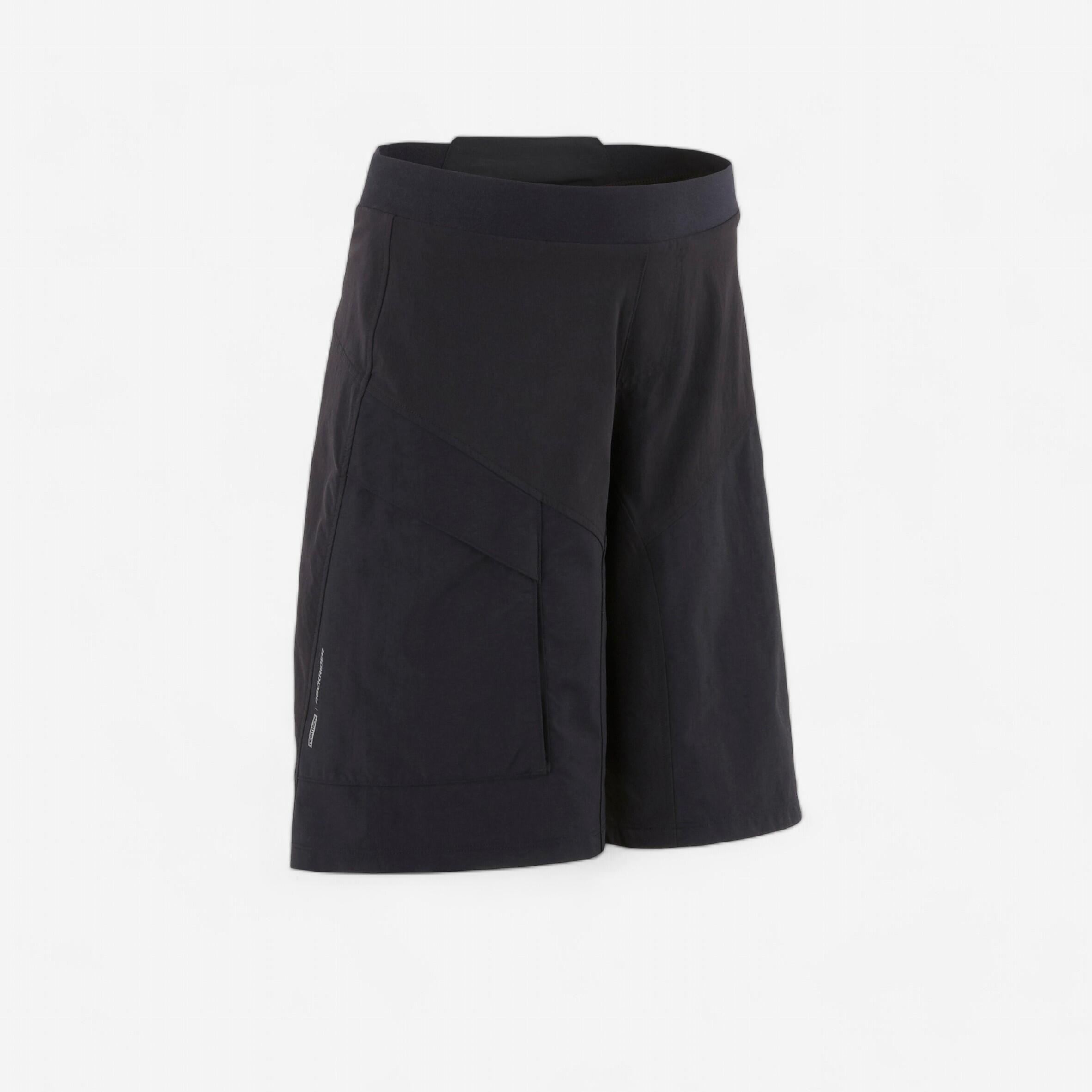 500 Kids Mountain Bike Shorts Black