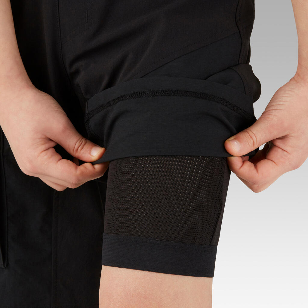 Radhose MTB Shorts 500 Kinder schwarz